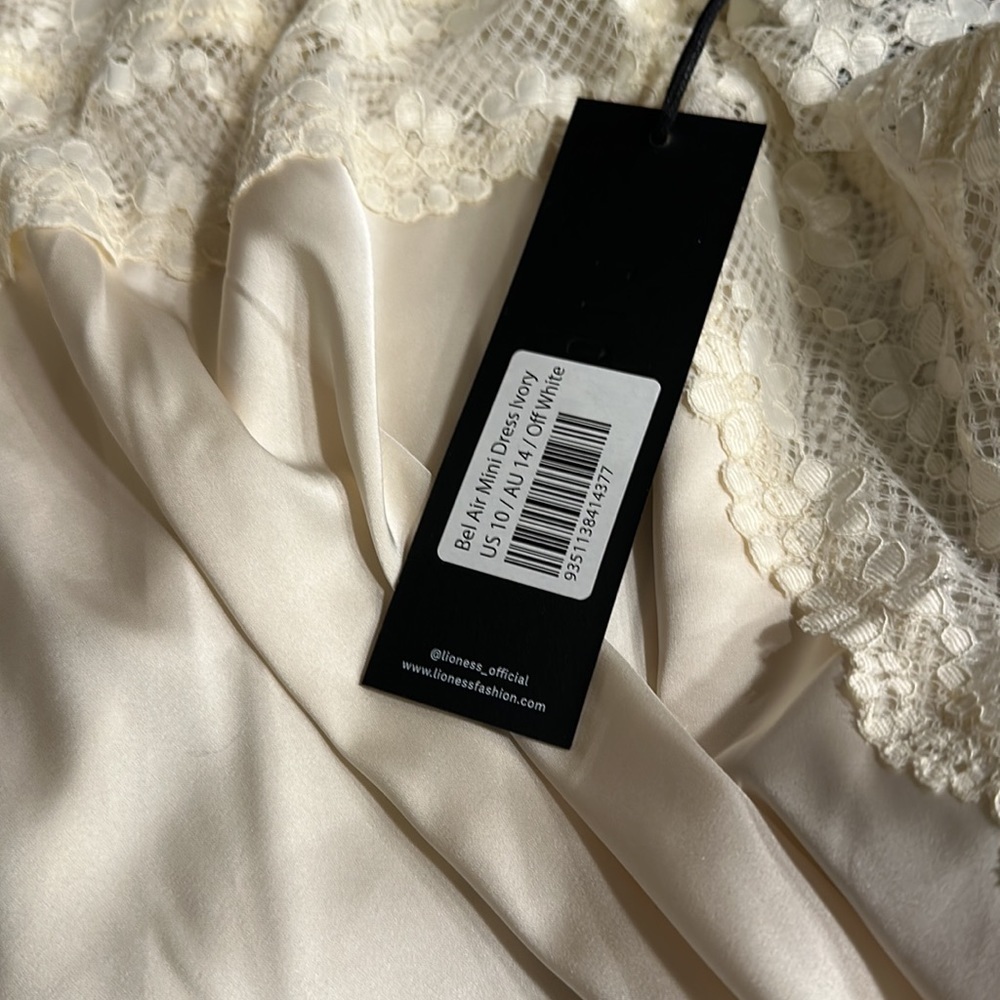 NWT Lioness Bel Air Mini Dress Ivory US10 - Picture 5 of 11
